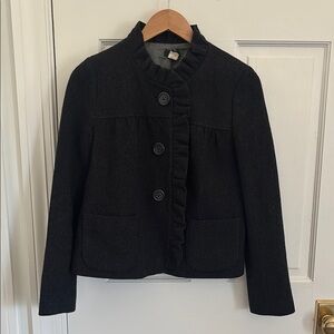 Black J.Crew cropped wool jacket, size 4